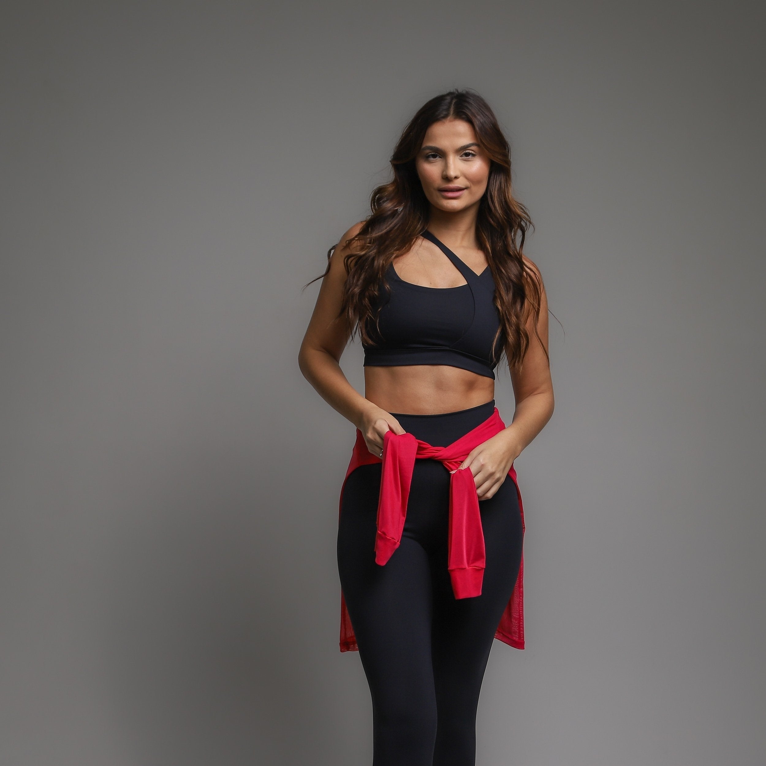 Blusa Tule Manga Longa Pink